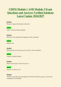 CDFM Module 1 AND Module 3 Exam Questions and Answers Verified Solutions Latest Update 2026 2027
