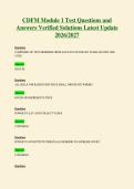  CDFM Module 1 Test Questions and Answers Verified Solutions Latest Update 2026 2027