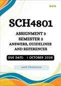 SCH4801 Assignment 3 &vert;&vert;&lpar;ANSWERS AND GUIDELINES&rpar;&vert; Due &colon; 1 October 2026