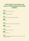 CDFM Module 1 Test Questions and Answers Verified Solutions Latest Update 2026 2027