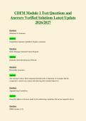 CDFM Module 1 Test Questions and Answers Verified Solutions Latest Update 2026 2027