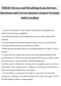 FISDAP Airway and Breathing Exam Review Questions and Correct Answers&comma; Latest Version&comma; 2027&sol;2028 Exam Preparation Material