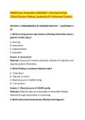 SRENR Exam Preparation 2026&sol;2027 &vert; Nursing Practice&comma; &NewLine;Clinical Decision Making&comma; Leadership & Professional Conduct 