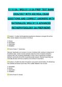 D115 OA &sol; WGU D115 OA PREP TEST BANK 2026&sol;2027 WITH 450 REAL EXAM QUESTIONS AND CORRECT ANSWERS WITH RATIONALES&sol; WGU D115 ADVANCED PATHOPHYSIOLOGY OA PREP&lpar;NEW&excl;&rpar;&NewLine;