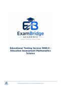 Educational Testing Service 5008&period;0 &ndash; Education Assessment Mathematics Science