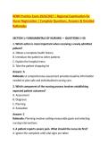 RENR Practice Exam 2026&sol;2027 &vert; Regional Examination for &NewLine;Nurse Registration &vert; Complete Questions&comma; Answers & Detailed &NewLine;Rationales 