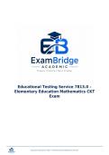 Educational Testing Service 7813&period;0 &ndash; Elementary Education Mathematics CKT Exam