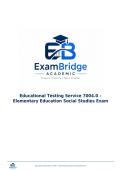 Educational Testing Service 7004&period;0 &ndash; Elementary Education Social Studies Exam