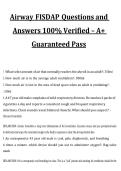 Airway FISDAP Questions and Verified Answers&comma; A&plus; Rated&comma; 2027&sol;2028 Exam Preparation Material