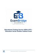 Educational Testing Service 5004&period;0 ETS &ndash; Education Social Studies Subtest Exam