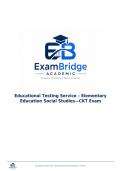 Educational Testing Service &ndash; Elementary Education Social Studies&mdash;CKT Exam