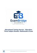 Educational Testing Service &ndash; Education Three Subject Bundle&mdash;Mathematics Exam