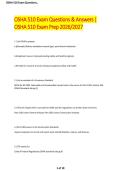 OSHA 510 Exam Questions 2026&sol;2027 &vert; Study Guide&comma; Practice Questions & Exam Prep