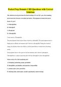 Pocket Prep Domain 1 RD Questions with Correct&NewLine;Solutions