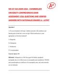 NR 547 CEA EXAM 2026 - CHAMBERLAIN  UNIVERSITY COMPREHENSIVE EXAM  ASSESSMENT &lpar;CEA&rpar; QUESTIONS AND VERIFIED  ANSWERS WITH RATIONALES GRADED A&plus; LATEST