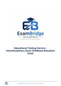 Educational Testing Service &ndash; Interdisciplinary Early Childhood Education Exam