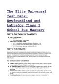 2026&sol;2027 The Elite Universal Test Bank&colon; Newfoundland and Labrador Class 2 School Bus Mastery &lpar;Q&A&rpar;  