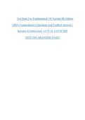 Test Bank For Fundamentals Of Nursing 9th Edition&NewLine;&lpar;2025&rpar; Comprehensive Questions And Verified Answers &lpar;&NewLine;Detailed & Elaborated&rpar; ACTUAL EXAM 2025&NewLine;TEST&excl;&excl;&sol;GUARANTEEF PAS