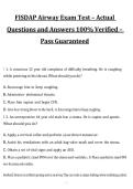 FISDAP Airway Exam Test Questions and Verified Answers&comma; 2027&sol;2028 Exam Preparation Material