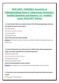 NUR 2063 &sol; NUR2063&colon; Essentials of Pathophysiology Exam 3 &vert; Rasmussen University &vert; Verified Questions and Answers &vert; A&plus; Graded &vert; Latest 2026&sol;2027 Edition