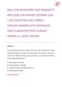 WGU D344 ASSESSMENT AND DIAGNOSTIC  PROCESSES FOR PMHNPS TESTBANK 2026  &sol; 2027 QUESTIONS AND CORRECT  DETAILED ANSWERS WITH RATIONALES  100&percnt; GUARANTEED PASS&excl;&excl; ALREADY  GRADED A&plus; LATEST VERSION