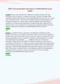 ABSA 3B2 - Review Exam Questions and Answers Verified Solutions&NewLine;Latest Update