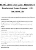FISDAP Airway Study Guide Exam Review Questions and Correct Answers&comma; 2027&sol;2028 Exam Preparation Material