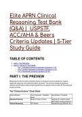 Elite APRN Clinical Reasoning Test Bank &lpar;Q&A&rpar; &vert; 2026&sol;2027 USPSTF&comma; ACC&sol;AHA & Beers Criteria Updates &vert; S-Tier Study Guide