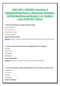 NUR 2063 &sol; NUR2063&colon; Essentials of Pathophysiology Exam 2 &vert; Rasmussen University &vert; Verified Questions and Answers &vert; A&plus; Graded &vert; Latest 2026&sol;2027 Edition
