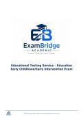 Educational Testing Service &ndash; Education Early Childhood&sol;Early Intervention Exam