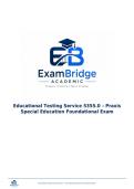 Educational Testing Service 5355&period;0 &ndash; Praxis Special Education Foundational Exam