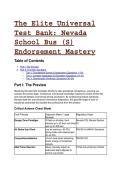 2026&sol;2027 Nevada CDL School Bus &lpar;S&rpar; Endorsement Mastery Test Bank &vert; S-Tier Exam Questions & Answers