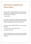 NUR 275 Exam 3 Questions With Correct Answers