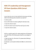 NUR 275 Leadership and Management ATI Exam Questions With Correct Answers