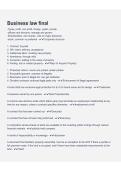 Business Law Final 2026&sol;2027 &vert; Business Law Study Guide&comma; Practice Questions & Exam Review