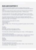 BUS LAW CHAPTER 11 2026&sol;2027 &vert; Business Law Study Guide&comma; Practice Questions & Exam Review