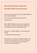 Pharmacy Technician Exam CVS Questions With Correct Answers 