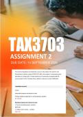 TAX3703 Assignment 2 Semester 2 2026 - Due 14 September 2026
