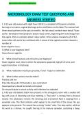 Microbiology Final Case Exam Questions and Answers &vert; Complete Microbiology Final Exam Study Guide &vert; Clinical Case Studies&comma; Practice Questions & Solutions