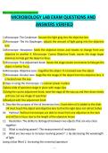Microbiology Lab Exam Questions and Answers &vert; Complete Practical Laboratory Exam Prep Study Guide