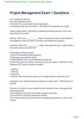 Project Management Exam 1 Questions &vert; Study Guide&comma; Practice Questions&comma; Answers & Exam Review 2026&sol;2027