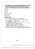EMT EMERGENCY CARE AND TRANSPORTATION OF THE SICK AND INJURED TEST PREP QUESTIONS &vert; FROM QUESTION TO PERFECTION&vert; STUDY WITH CONFIDENCE&excl;