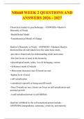 NR668 WEEK 2 QUESTIONS AND &NewLine;ANSWERS 2026 - 2027 