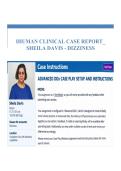 Sheila Davis iHuman Case Report - Benign Paroxysmal Positional Vertigo Study Guide