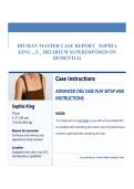 Sophia King iHuman Case Report - Delirium Superimposed on Dementia Study Guide