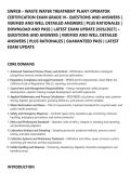 SWRCB &ndash; WASTE WATER TREATMENT PLANT OPERATOR&NewLine;CERTIFICATION EXAM GRADE IV&ndash; QUESTIONS AND ANSWERS &vert;&NewLine;VERIFIED AND WELL DETAILED ANSWERS &vert; PLUS RATIONALES &vert;&NewLine;DOWNLOAD AND PASS &vert; LATEST EXAM UPDATE 2026&sol;2027&rsqb; &NewLine;QUESTIONS AND ANSWERS &vert; VERIFIED AND WELL DETAI