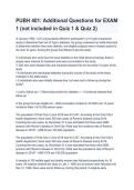 PUBH 401 Additional Questions for Exam 1 2026&sol;2027 &vert; Study Guide & Exam Review