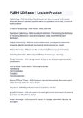 PUBH 120 Exam 1 Lecture Practice 2026&sol;2027 &vert; Study Guide & Exam Review