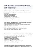 BSN HESI 266 Consolidated &vert; 246 HESI & BSN 266 HESI Questions 2026&sol;2027 &vert; Study Guide&comma; Practice Questions & Exam Review