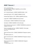 BNSF Telecom 1 2026&sol;2027 &vert; Study Guide&comma; Practice Questions & Exam Review